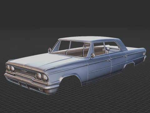 Galaxie 500 Hardtop 1963 Body STL 3D Model