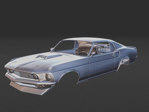 Mustang 1969 Cuerpo STL Modelo 3D