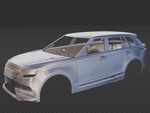 SUV de lujo gen&eacute;rico 2019 Carrocer&iacute;a STL Modelo 3D