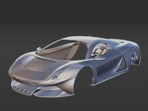 Superdeportivo gen&eacute;rico 2020 Cuerpo STL Modelo 3D