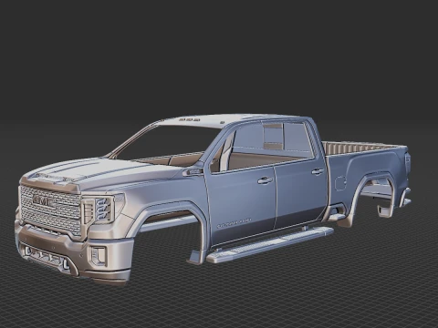 GMC Sierra HD Denali 2020 Body STL 3D Model