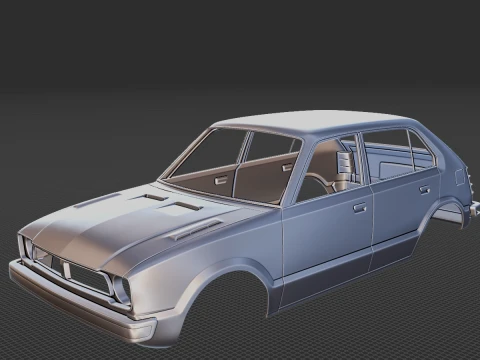 Honda Civic 4 puertas 1976 carrocer&iacute;a STL Modelo 3D
