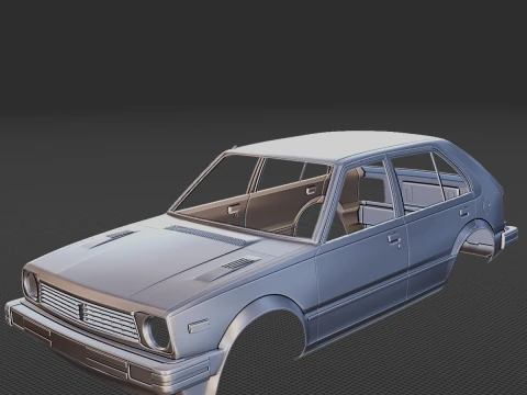 Honda Civic 1979 Body STL 3D Model