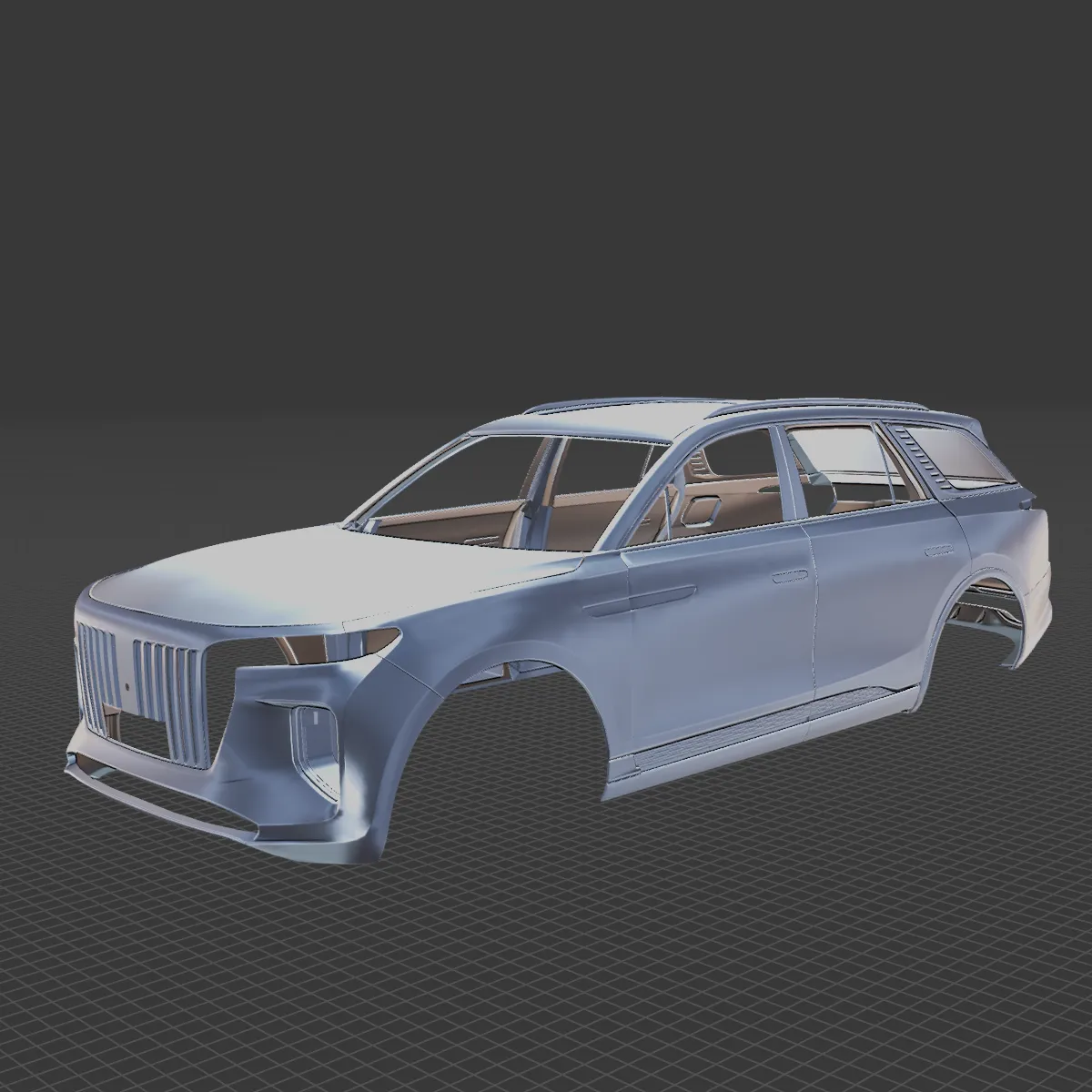 Hongqi EHS9 2020 Bodystl 3D Model .c4d .max .obj .3ds .fbx .stl .blend 