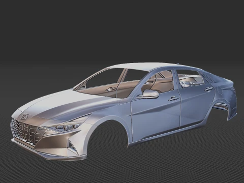 Hyundai Elantra 2021 Body STL 3D Model