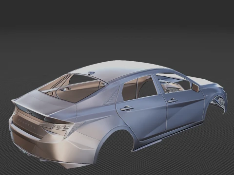 Hyundai Elantra N Line 2021 Body STL 3D Model