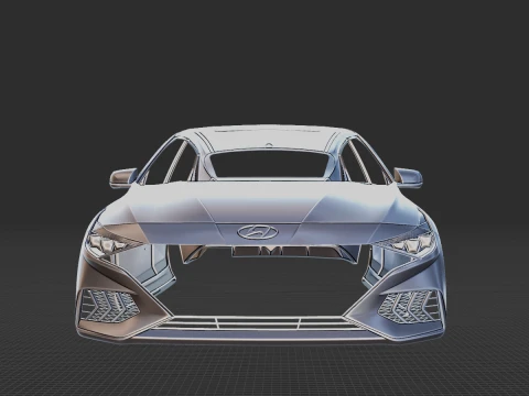 Hyundai Elantra N Line 2021 Body STL 3D Model