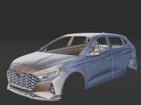 Hyundai i20 2021 Body STL 3D Model