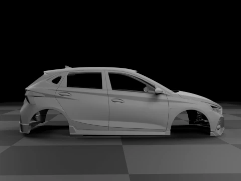 Hyundai i20 N Line 2021 Body STL 3D Model