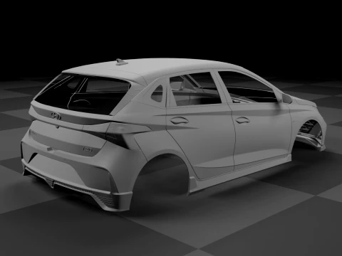 Hyundai i20 N Line 2021 Body STL 3D Model