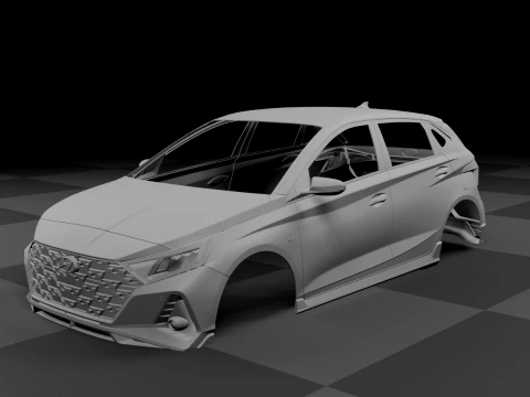 Hyundai i20 N Line 2021 Body STL 3D Model