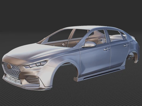 Hyundai i30 Fastback N 2019 Body STL 3D Model