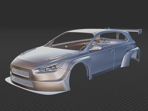 Hyundai i30 N TCR Hatchback 2020 G&ouml;vde STL 3D Model