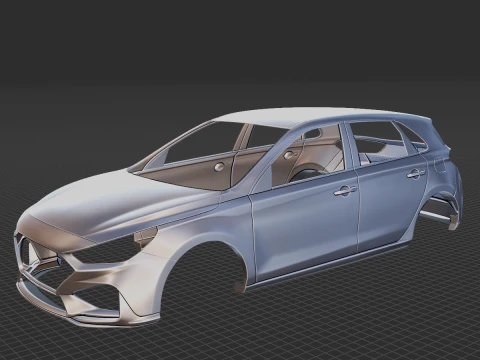 Hyundai i30 N Line 2020 Body STL 3D Model