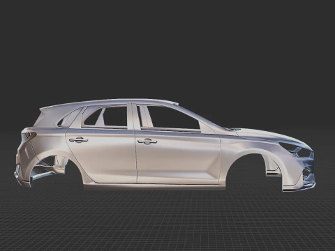 Hyundai i30 N Line 2020 Body STL 3D Model