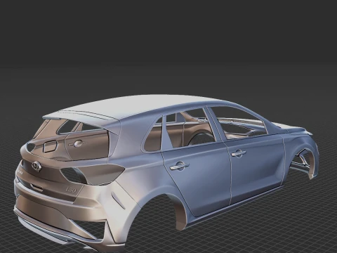 Hyundai i30 N Line 2020 Body STL 3D Model
