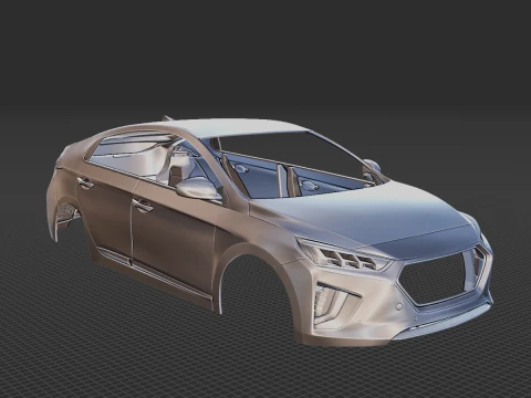 Hyundai Ioniq Hybrid 2019 Body STL 3D Model