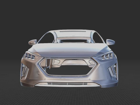 Hyundai Ioniq Hybrid 2019 Body STL 3D Model