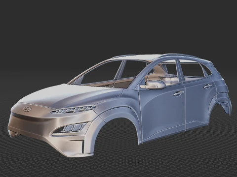 Hyundai Kona Electric 2022 Body STL 3D Model