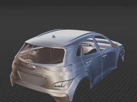 Hyundai Kona Electric 2022 Body STL 3D Model