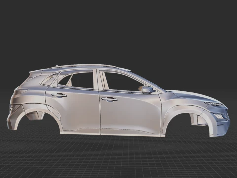 Hyundai Kona Electric 2022 Body STL 3D Model