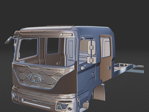 Hyundai Pavise Double Cab Truck 2019 Body STL 3D Model