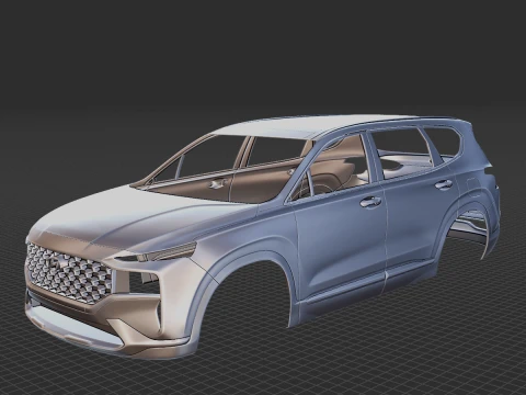 Hyundai Santa Fe 2021 Body STL 3D Model