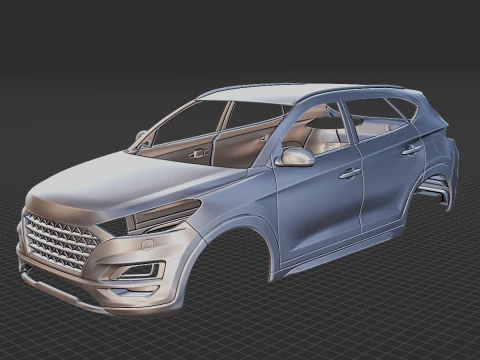 Hyundai Tucson 2018 Body STL 3D Model