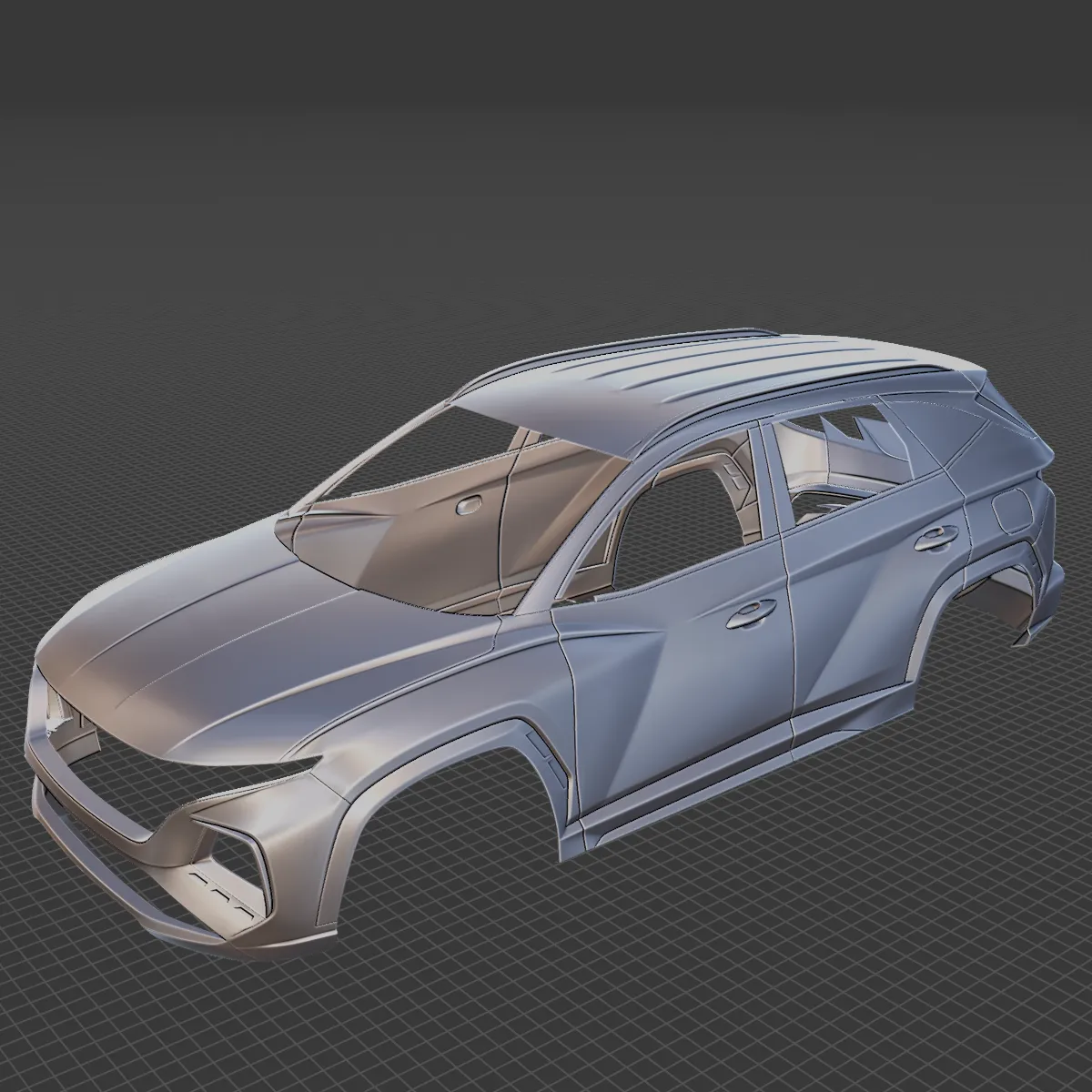 Hyundai Tucson N Line 2021 Body STL 3D Model .c4d .max .obj .3ds .fbx .stl .blend 