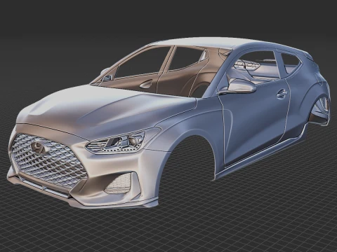 Hyundai Veloster 2019 Body STL 3D Model