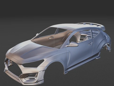 Hyundai Veloster N 2018 Carrosserie STL 3D Model
