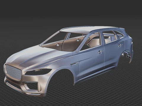 Jaguar F-Pace S 2020 Body STL 3D Model
