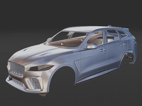 Jaguar F-Pace SVR 2023 Gövde STL 3D Model