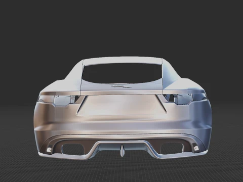 Jaguar F-Type R Coupe 2021 Body STL 3D Model