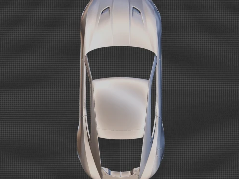 Jaguar F-Type R Coupe 2021 Body STL 3D Model