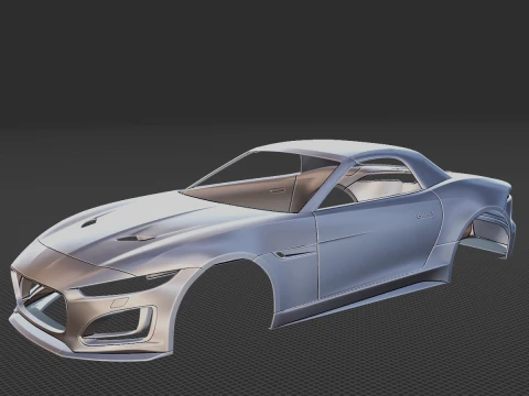 Jaguar F-Type R-Dynamic Convertible 2021 Carrocer&iacute;a STL Modelo 3D