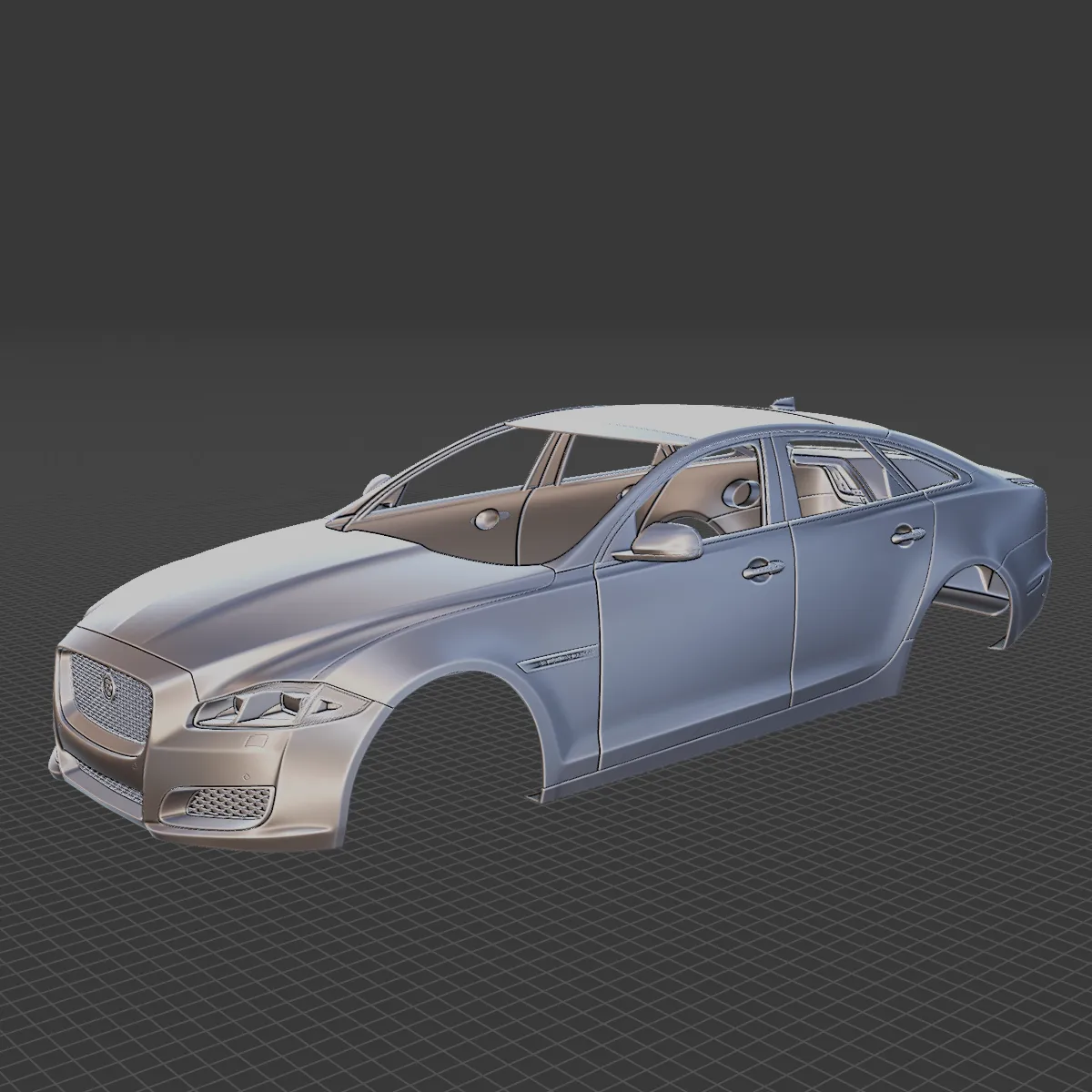 Jaguar XJ50 2019 Body STL 3D Model .c4d .max .obj .3ds .fbx .stl .blend 