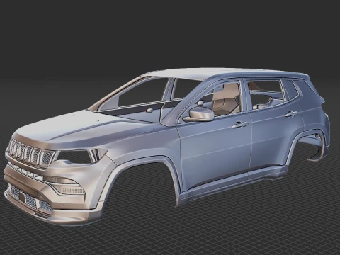 Jeep Compass 2022 Body STL 3D Model
