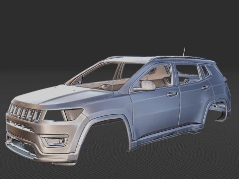 Jeep Compass Body STL 3D Model