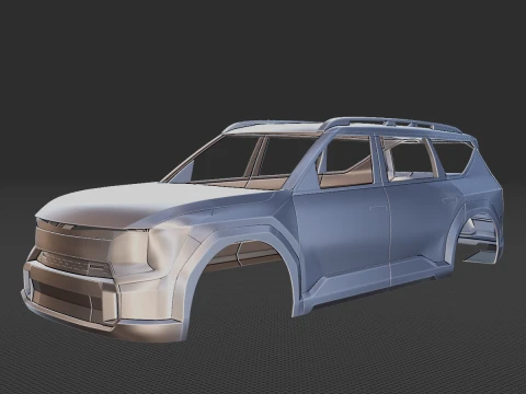 Kia EV9 GT Line Body STL 3D Model