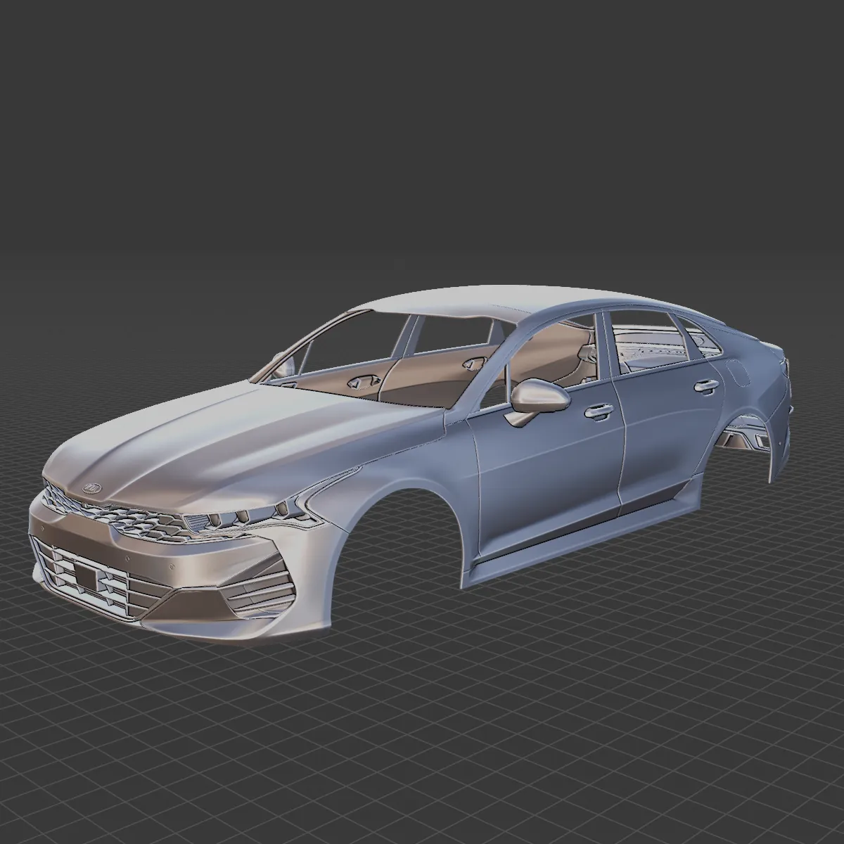 Kia K5 MX 2019 Body STL 3D Model .c4d .max .obj .3ds .fbx .stl .blend 