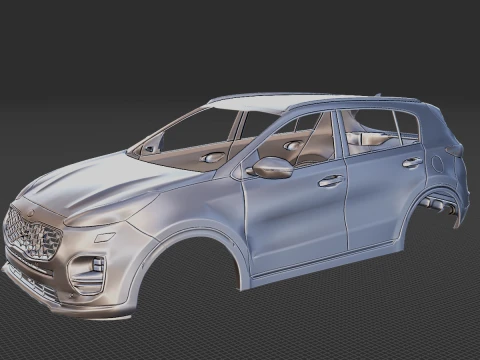 Kia Sportage 2020 Body STL 3D Model