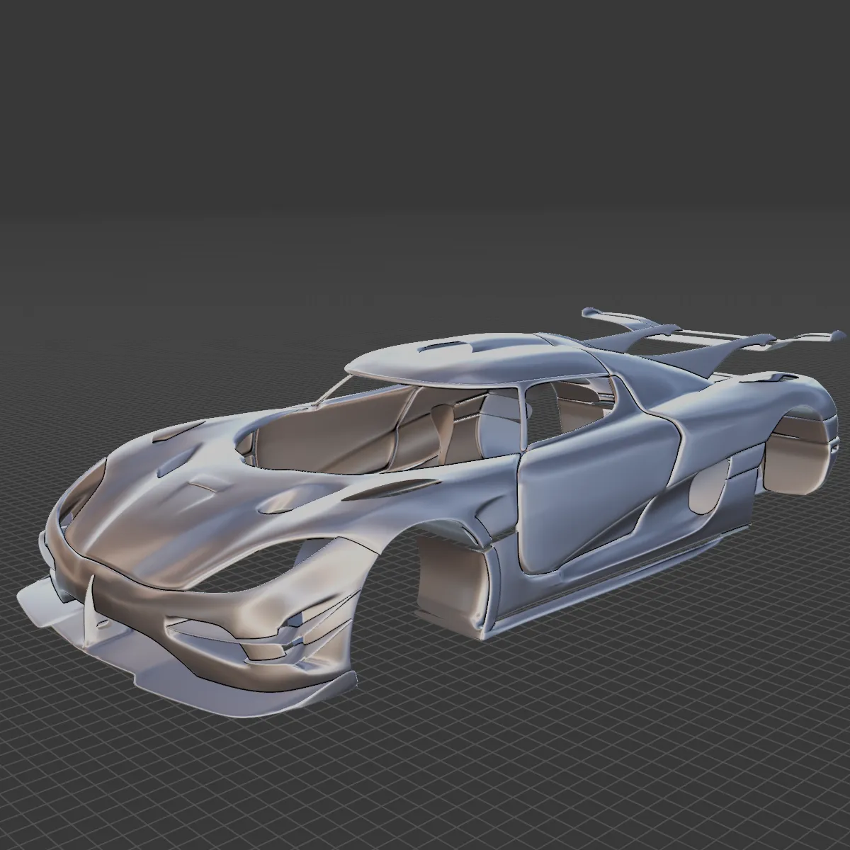 Koenigsegg Agera Body STL 3D Model .c4d .max .obj .3ds .fbx .stl .blend