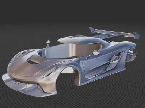 Koenigsegg Jesko 2019 Body STL 3D Model