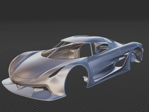 Koenigsegg Jesko Absolut 2020 Body STL 3D Model