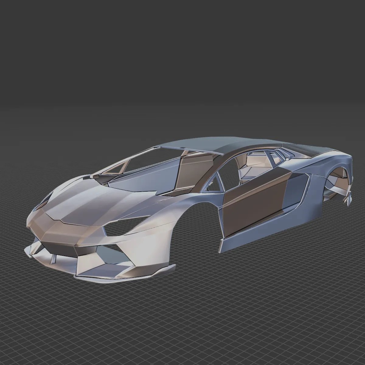 Aventador Body STL 3D Model .c4d .max .obj .3ds .fbx .stl .blend 