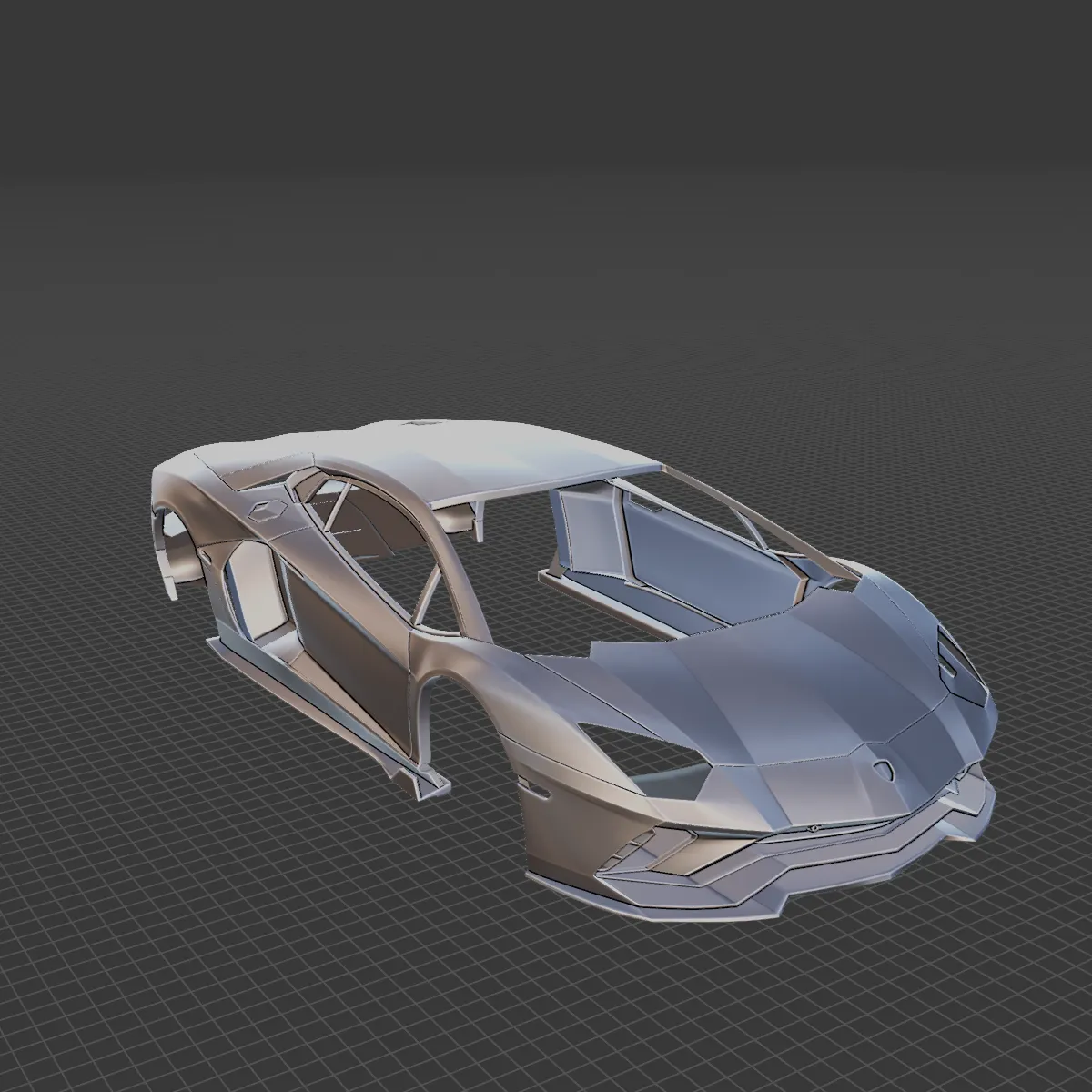 Aventador LP 780-4 2022 Body STL 3D Model .c4d .max .obj .3ds .fbx .stl .blend 