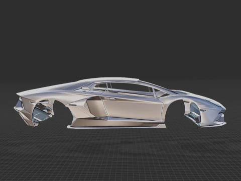 Aventador LP 780-4 2022 Body STL 3D Model
