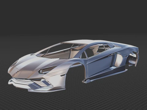 Aventador LP 780-4 2022 Body STL 3D Model