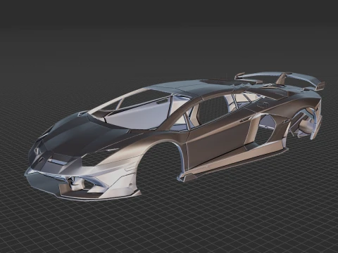 Aventador SVJ Body STL 3D Model
